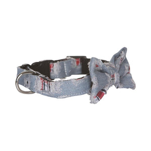 Hamish McBeth Bowtie Dog Collar - Denim