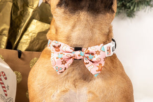 Big & Little Dogs Dog Collar & Bow Tie - Christmas Cookies
