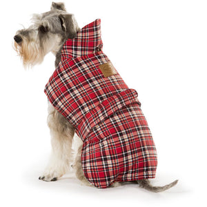 Hamish McBeth All Weather Waterproof Dog Coat - Tartan Red