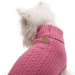 Hamish McBeth Pink Pure Wool Dog Jumper