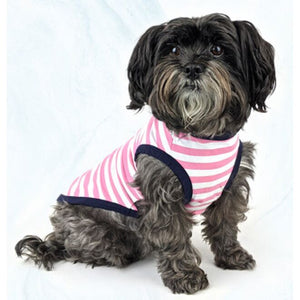 Huskimo Doggie T-Shirt - Pink Stripe