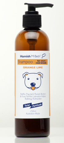 Hamish McBeth All Natural Shampoo - Staffies & Short Coat - Orange Lime Fragrance