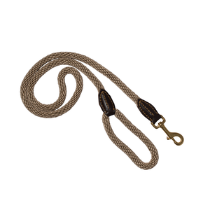 Mog and Bone Leather and Brass Rope Dog Lead